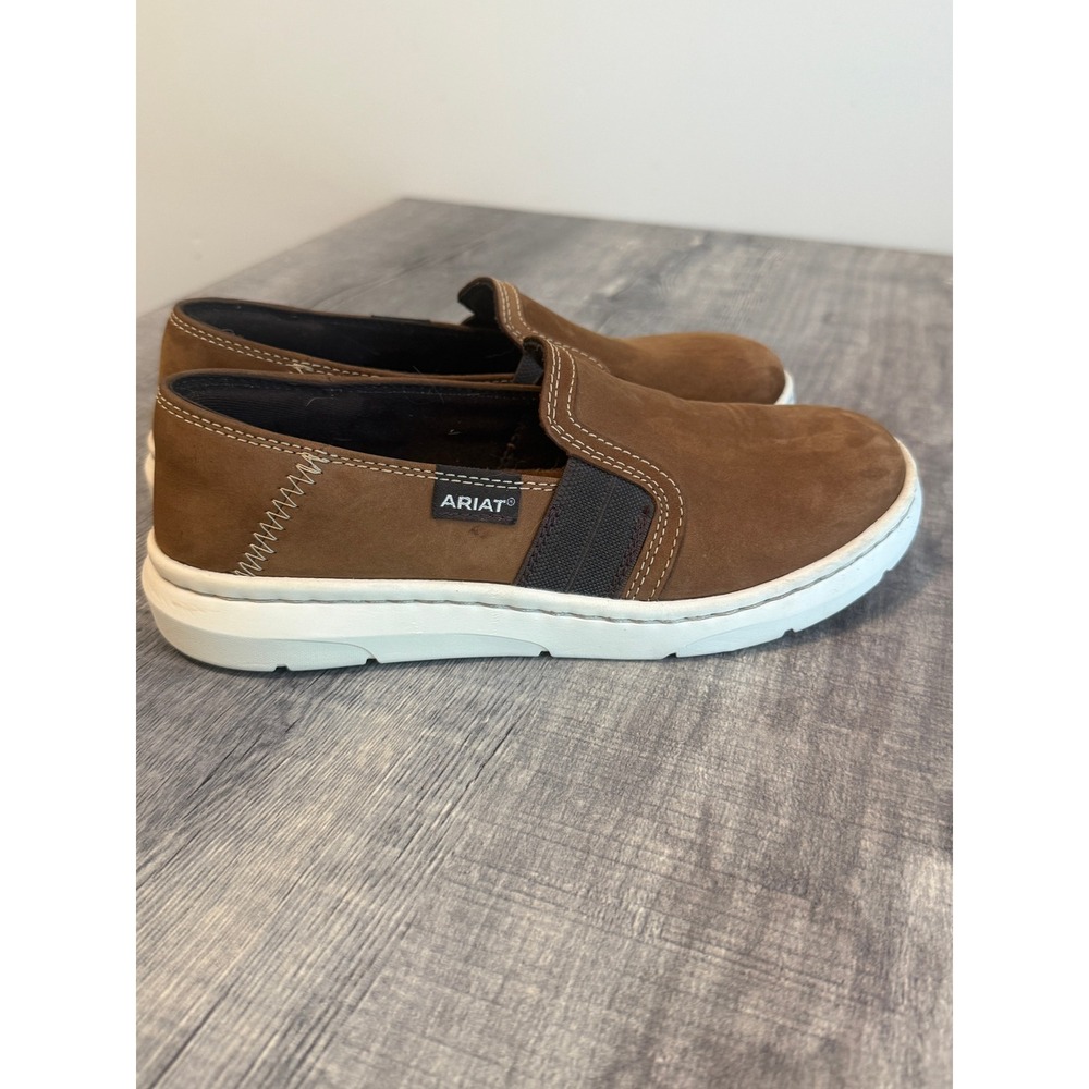 Ariat Hilo Brown Leather Suede Slip On Casual Shoes 10029557 Mens 6.5B Womens 8
